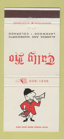 Matchbook Cover - Tally Ho Lakewood Colorado Billy Wilson Trio 30 Strike