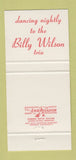 Matchbook Cover - Tally Ho Lakewood Colorado Billy Wilson Trio 30 Strike