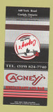 Matchbook Cover - Cagney's Restaurant Bar Guelph ON 30 Strike