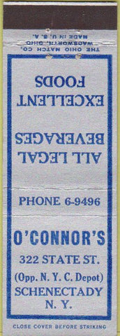 Matchbook Cover - O'Connor's Schenectady NY