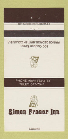 Matchbook Cover - Simon Fraser Inn Prince George BC 30 Strike