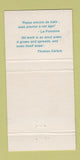 Matchbook Cover - Thomas Carlyle Quote 1974 QC? 30 Strike
