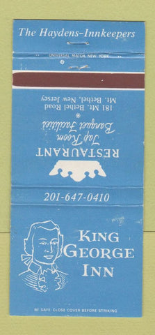 Matchbook Cover - King George Inn Mount Bethel NJ WEAR 30 Strike