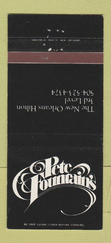 Matchbook Cover - Pete Fountain's New Orleans LA Hilton 30 Strike
