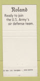 Matchbook Cover - US Roland Army Air Defense 30 Strike