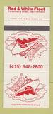 Matchbook Cover - Red & White Fleet San Francisco CA cruise 30 Strike