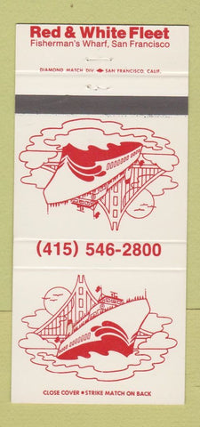 Matchbook Cover - Red & White Fleet San Francisco CA cruise 30 Strike