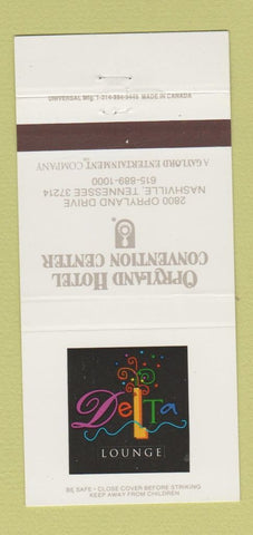 Matchbook Cover - Opryland Hotel Nashville TN Delta Lounge 30 Strike