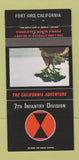 Matchbook Cover - Fort Ord CA US Army 7th Infantry Division 30 Strike