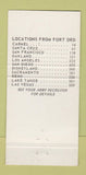 Matchbook Cover - Fort Ord CA US Army 7th Infantry Division 30 Strike