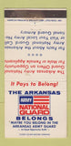 Matchbook Cover - Army National Guard AR Arkansas 30 Strike