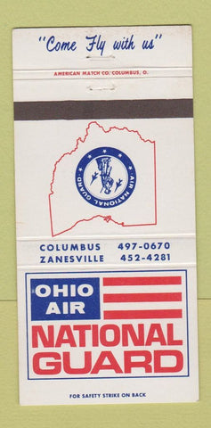 Matchbook Cover - Ohio Air National Guard Columbus Zanesville OH 30 Strike