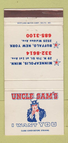 Matchbook Cover - Army Recruiting Minneapolis MN Buffalo NY WEAR 30 Strike