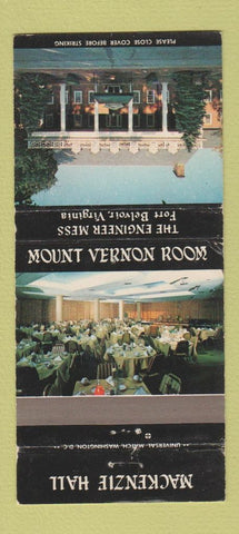 Matchbook Cover - Mackenzie Hall Fort Belvoir VA WEAR 30 Strike