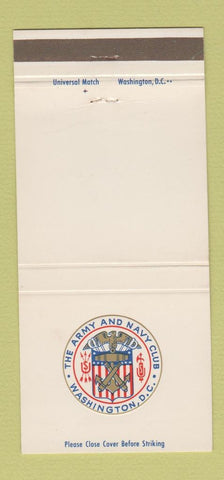 Matchbook Cover - Army Navy Club Washington DC 30 Strike