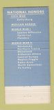 Matchbook Cover - 106th Infantry Brooklyn NY 30 Strike