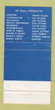 Matchbook Cover - AC Delco Auto Parts Quebec QC WEAR 30 Strike