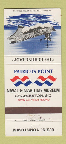 Matchbook Cover - Naval Maritime Museum Charleston SC USS Yorktown #1 30 Strike