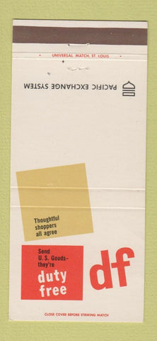Matchbook Cover - Pacific Exchange System Duty Free 30 Strike