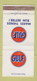 Matchbook Cover - Gulf oil gas WEAR 30 Strike