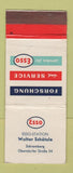 Matchbook Cover - Esso oil gas Walter Schatzle Schramberg Germany 1962 WEAR