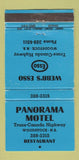 Matchbook Cover - Panorama Motel Woodstock NB Esso oil gas WEAR 30 Strike