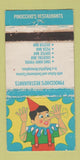 Matchbook Cover - Pinocchio's Restaurants Sydney Australia POOR 30 Strike