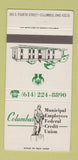 Matchbook Cover - Columbus OH Employees Credit Union 30 Strike