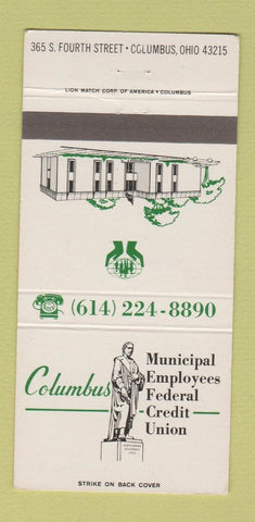 Matchbook Cover - Columbus OH Employees Credit Union 30 Strike