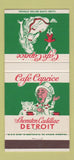 Matchbook Cover - Cafe Caprice Detroit MI Sheraton Cadillac 30 Strike