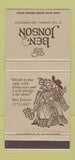 Matchbook Cover - Ben Jonson San Francisco CA restaurant 30 Strike