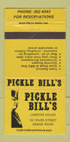 Matchbook Cover - Pickle Bill's Lobster House Grand River OH 30 Strike