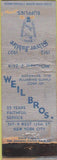 Matchbook Cover - Weil Bros Hardware Plumbing New York City WEAR