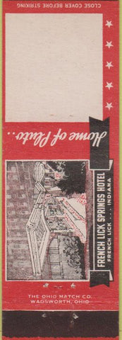Matchbook Cover - French Lick Springs Hotel IN