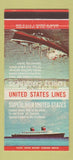 Matchbook Cover - United States Lines Cruise Express Cargo 30 Strike