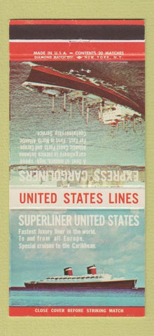 Matchbook Cover - United States Lines Cruise Express Cargo 30 Strike
