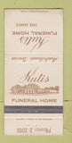 Matchbook Cover - Kutis Funeral Home St Louis MO WEAR 30 Strike
