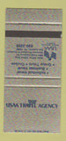 Matchbook Cover - USAA Travel Agency San Antonio TX SAMPLE 30 Strike