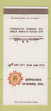 Matchbook Cover - Princess Cruises Los Angeles CA 30 Strike