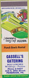 Matchbook Cover - Cassell's Catering Penbrook PA