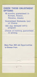 Matchbook Cover - US Army Recruiting  30 Strike