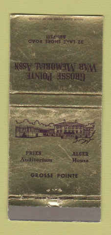 Matchbook Cover - Grosse Pointe War Memorial MI WEAR 30 Strike
