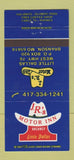 Matchbook Cover - JR's Motor Inn Branson MO 30 Strike