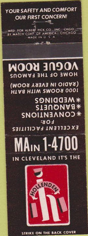 Matchbook Cover - Hollenden Inn Cleveland OH