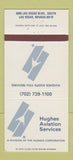 Matchbook Cover - Hughes Aviation Service Las Vegas NV 30 Strike