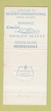 Matchbook Cover Resorts International Atlantic City NJ Pavilion Buffet 30 Strike
