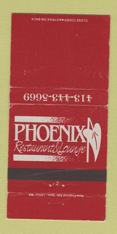 Matchbook Cover - Phoenix Restaurant Pittsfield MA WEAR 30 Strike