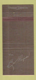 Matchbook Cover - Burt Reynolds Dinner Theatre Movie Star 30 Strike
