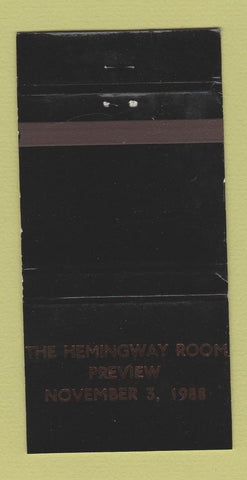 Matchbook Cover - Hemingway Room Preview 1988 WEAR 30 Strike