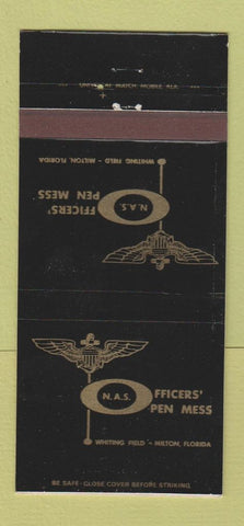 Matchbook Cover - Whiting Field Milton FL Open Mess Military 30 Strike